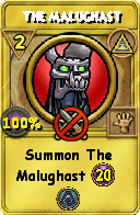 Wizard101 Myth spell card: The Malughast, Spell ID 15294