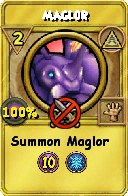 Wizard101 Myth spell card: Maglor, Spell ID 15298