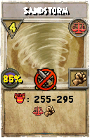 Wizard101 Balance spell card: Sandstorm, Spell ID 15312