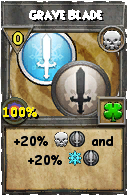 Wizard101 Death spell card: Grave Blade, Spell ID 15323