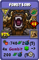 Wizard101 Life spell card: Forest Lord, Spell ID 15324
