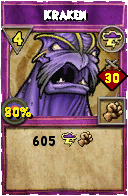 Wizard101 Storm spell card: Kraken, Spell ID 15350