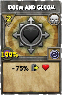 Wizard101 Death spell card: Doom and Gloom, Spell ID 15353