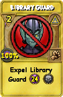 Wizard101 Myth spell card: Library Guard, Spell ID 15354