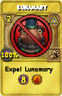Wizard101 Myth spell card: Lunamary, Spell ID 15355