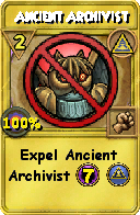 Wizard101 Myth spell card: Ancient Archivist, Spell ID 15357