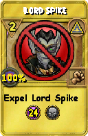 Wizard101 Myth spell card: Lord Spike, Spell ID 15361