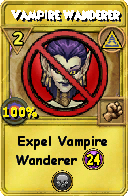 Wizard101 Myth spell card: Vampire Wanderer, Spell ID 15366