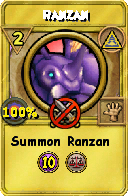 Wizard101 Myth spell card: Ranzan, Spell ID 15380