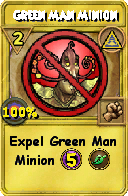 Wizard101 Myth spell card: Green Man Minion, Spell ID 15391