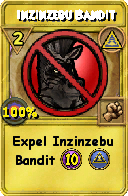 Wizard101 Myth spell card: Inzinzebu Bandit, Spell ID 15392