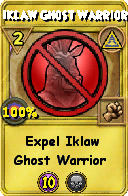 Wizard101 Myth spell card: Iklaw Ghost Warrior, Spell ID 15397