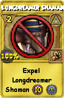Wizard101 Myth spell card: Longdreamer Shaman, Spell ID 15400