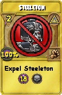 Wizard101 Myth spell card: Steeleton, Spell ID 15403