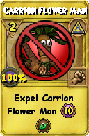 Wizard101 Myth spell card: Carrion Flower Man, Spell ID 15406