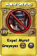 Wizard101 Myth spell card: Murat Greyeyes, Spell ID 15407