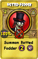 Wizard101 Myth spell card: Rotted Fodder, Spell ID 15411