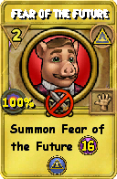 Wizard101 Myth spell card: Fear of the Future, Spell ID 15433