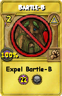 Wizard101 Myth spell card: Bartle-B, Spell ID 15434