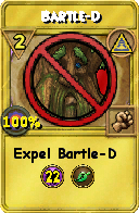 Wizard101 Myth spell card: Bartle-D, Spell ID 15449
