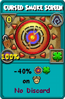Wizard101 Shadow spell card: Cursed Smoke Screen, Spell ID 15482