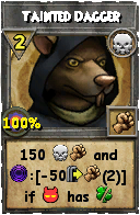 Wizard101 Death spell card: Tainted Dagger, Spell ID 15486