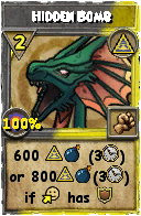 Wizard101 Myth spell card: Hidden Bomb, Spell ID 15487