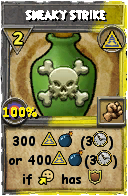 Wizard101 Myth spell card: Sneaky Strike, Spell ID 15489