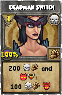 Wizard101 Death spell card: Deadman Switch, Spell ID 15490