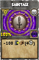 Wizard101 Death spell card: Sabotage, Spell ID 15491