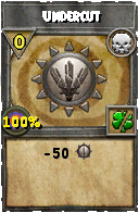 Wizard101 Death spell card: Undercut, Spell ID 15492