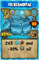 Wizard101 Ice spell card: Ice Elemental, Spell ID 15495