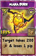 Wizard101 Storm spell card: Mana Burn, Spell ID 15497