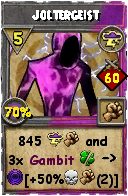 Wizard101 Storm spell card: Joltergeist, Spell ID 15511