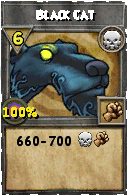 Wizard101 Death spell card: Black Cat, Spell ID 15512