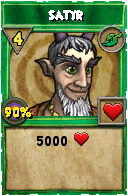 Wizard101 Life spell card: Satyr, Spell ID 15513