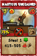 Wizard101 Fire spell card: Nautilus Unleashed, Spell ID 15514