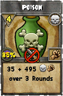 Wizard101 Death spell card: Poison, Spell ID 15517