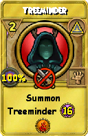 Wizard101 Myth spell card: Treeminder, Spell ID 15525