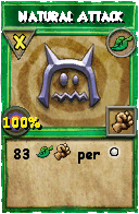 Wizard101 Life spell card: Natural Attack, Spell ID 15526