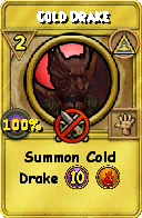 Wizard101 Myth spell card: Cold Drake, Spell ID 15535