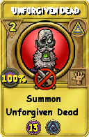 Wizard101 Myth spell card: Unforgiven Dead, Spell ID 15539