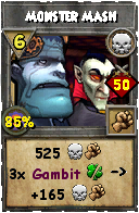 Wizard101 Death spell card: Monster Mash, Spell ID 15543