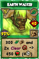 Wizard101 Life spell card: Earth Walker, Spell ID 15556