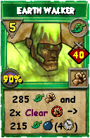Wizard101 Life spell card: Earth Walker, Spell ID 15557