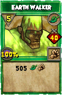 Wizard101 Life spell card: Earth Walker, Spell ID 15558