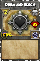 Wizard101 Death spell card: Doom and Gloom, Spell ID 15567