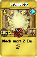Wizard101 Ice spell card: Stun Block, Spell ID 15592