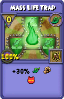 Wizard101 Life spell card: Mass Life Trap, Spell ID 15593