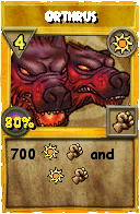 Wizard101 Sun spell card: Orthrus, Spell ID 15595